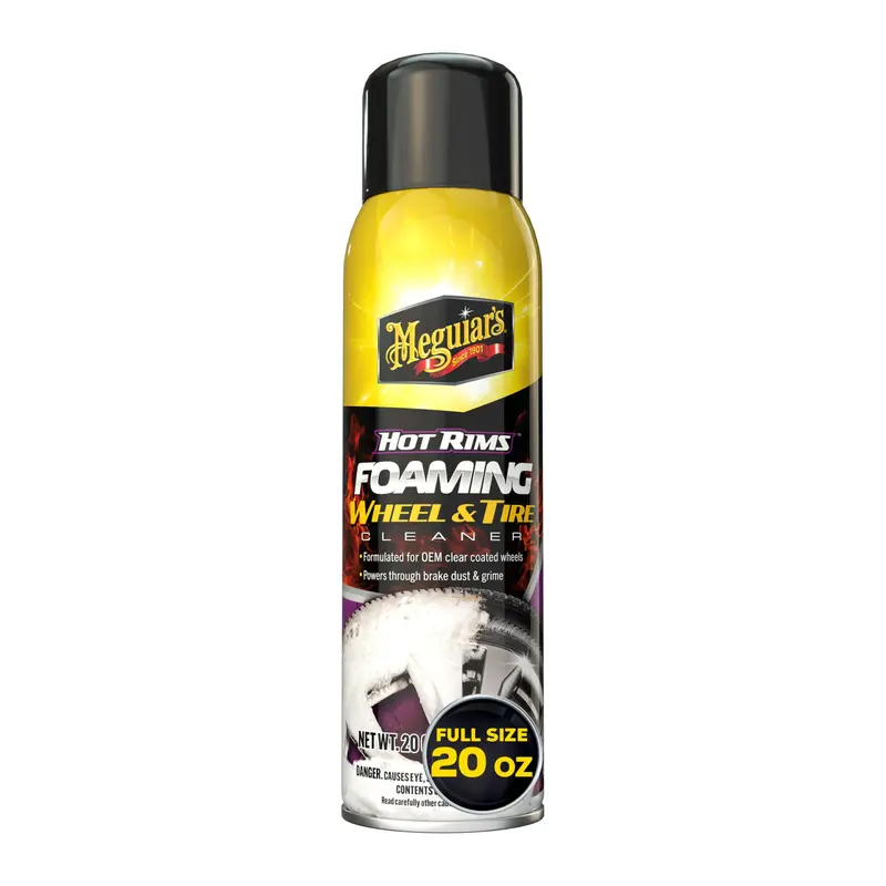 Meguiar’s G250320 Hot Rims Foaming Wheel & Tire Cleaner — 20 oz Bottle