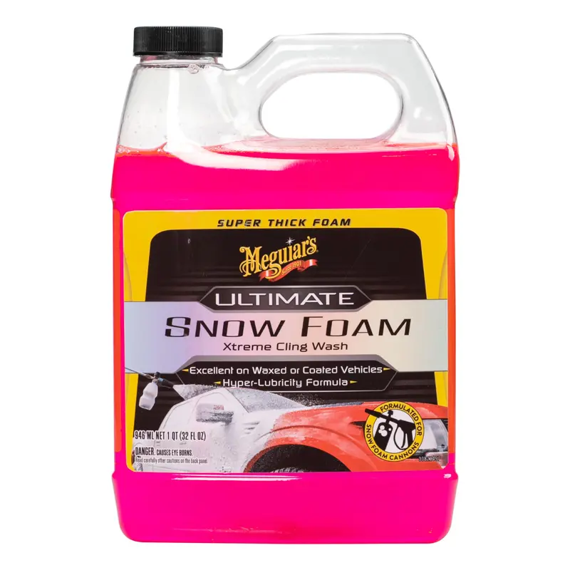 Meguiar’s Ultimate Snow Foam Car Wash – pH-Balanced Foaming Formula for Foam Cannons – 32 oz