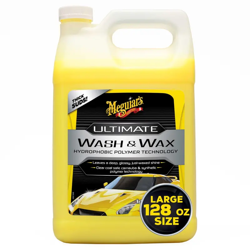 Meguiar’s Ultimate Wash & Wax – 1-Gallon All-in-One Car Cleaning and Shine Formula