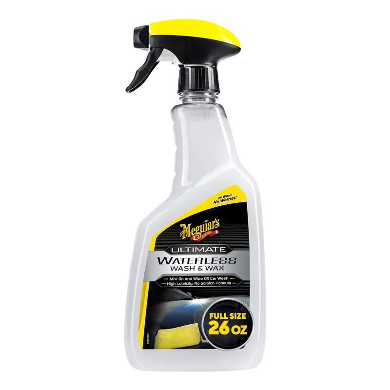 Meguiar’s Ultimate Waterless Wash & Wax – 26 oz Scratch-Free 2-in-1 Cleaner and Shine Enhancer