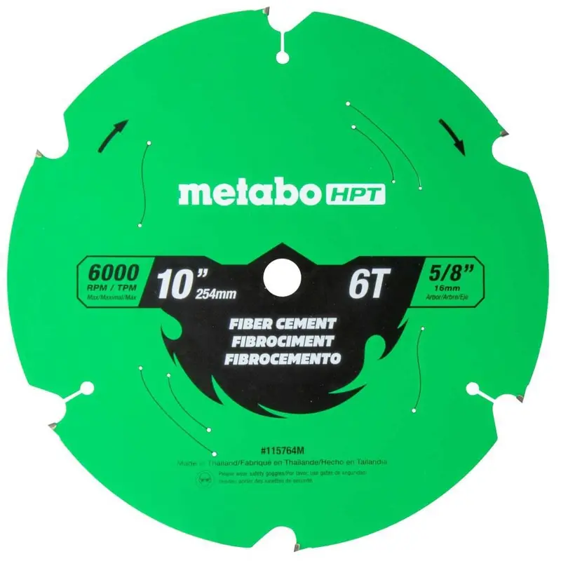 Metabo HPT 115764M 10-Inch Fiber Cement-Specific Saw Blade