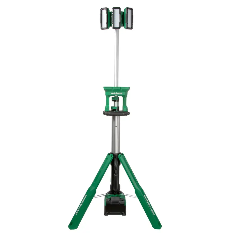 Metabo HPT 18V Cordless Tripod Work Light – 4-Brightness Settings, Adjustable Height, Bare Tool