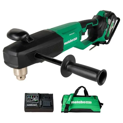 Metabo HPT D36DYA 36V MultiVolt Right-Angle Drill Kit – Includes Battery, Charger & Carry Bag