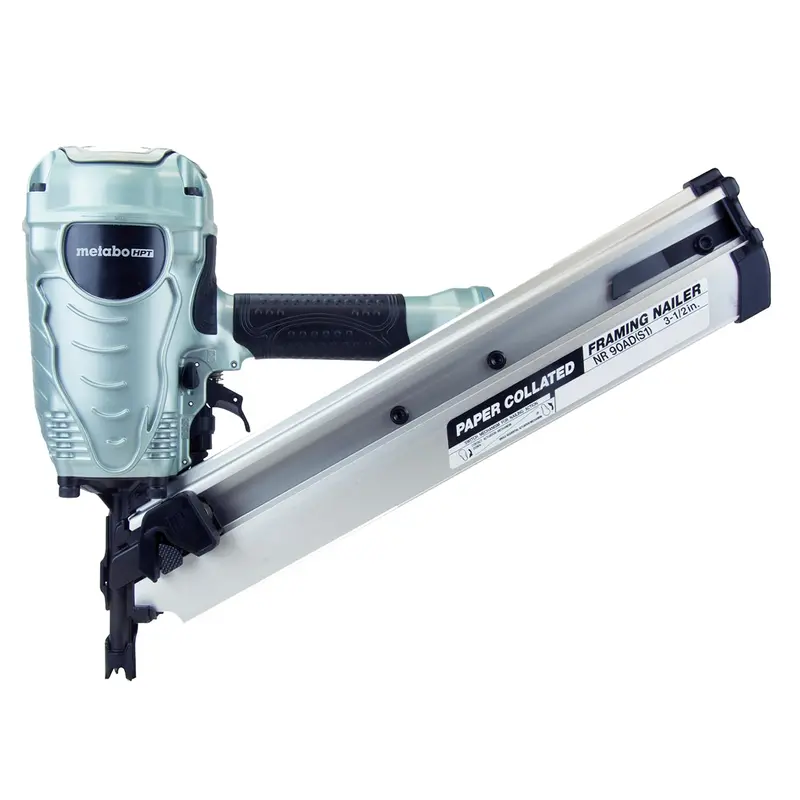 Metabo HPT NR90ADS1M Framing Nailer – 30° Paper-Collated, 3-1/2″ Capacity, Quick-Switch Nailing System