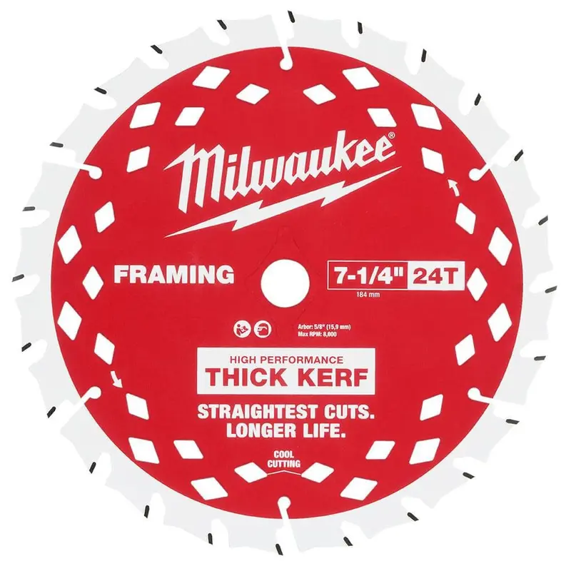 Milwaukee 48-40-0740 24-Tooth Thick-Kerf Framing Circular Saw Blade