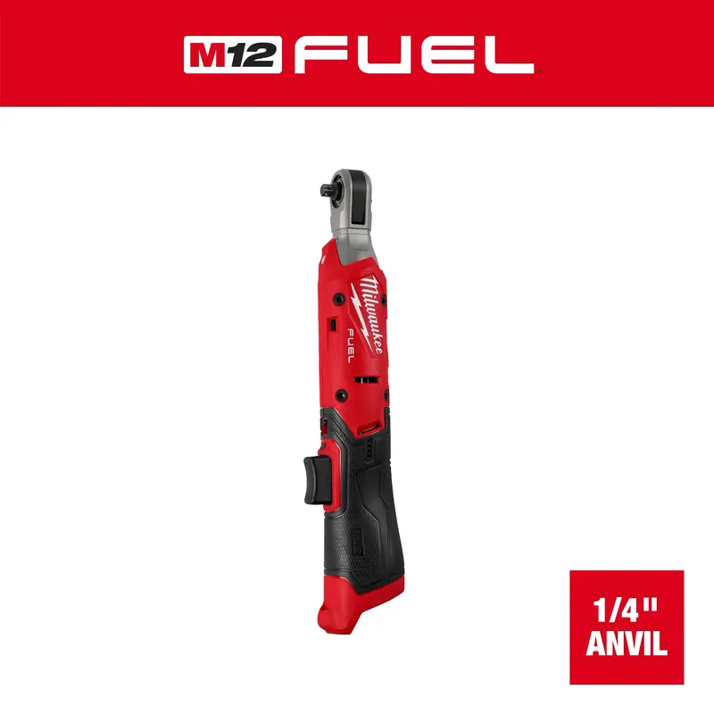 Milwaukee M12 FUEL 1/4″ Ratchet – Cordless, Compact, High-Torque Ratcheting Tool (Bare Tool)