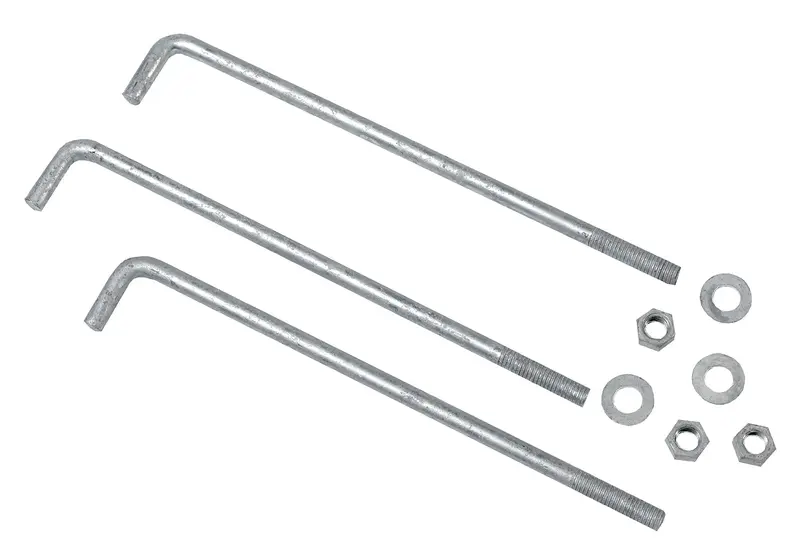 Mutual Industries 1/2-Inch x 12-Inch Construction-Grade Anchor Bolts – 50-Pack