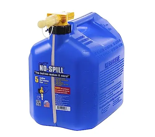 No-Spill NSP-1466S 5-Gallon Kerosene-Compatible Fuel Can with Level-View Stripe
