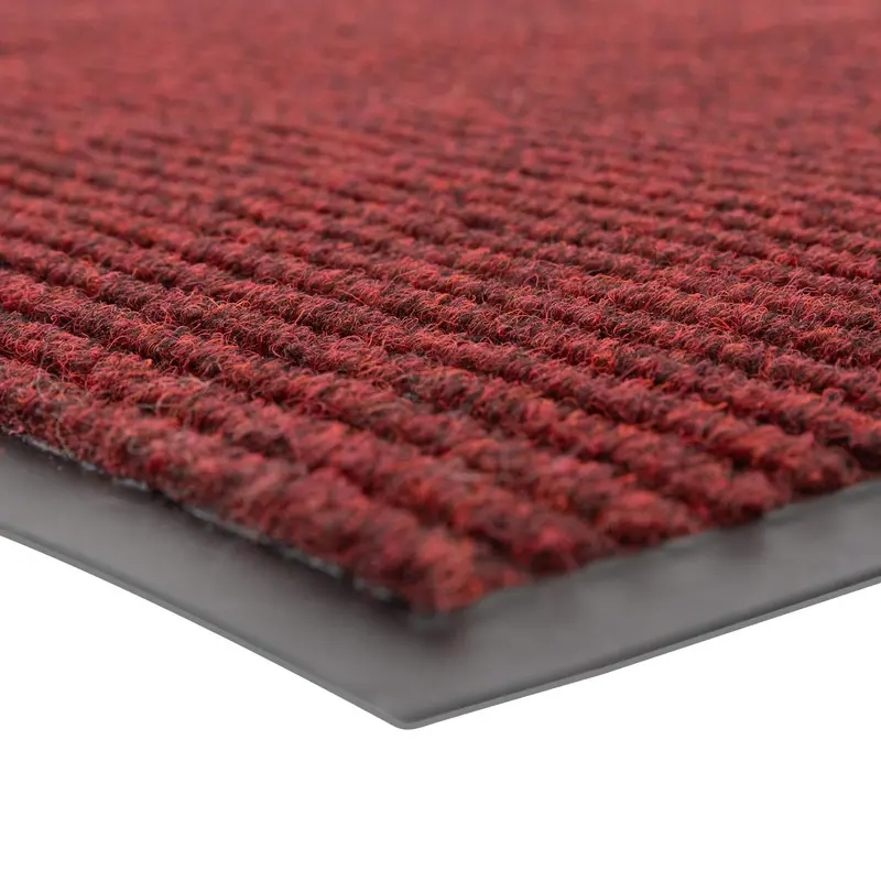 Notrax 109S0310RB Brush-Step Indoor/Outdoor Entrance Mat – 3′ × 10′ Heavy-Duty Absorbent & Slip-Resistant Carpeted Entry Rug (Red/Black)
