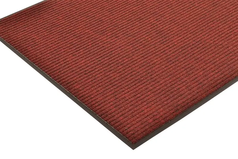 NoTrax 117 Heritage Rib Entrance Mat – 3′ x 6′, Absorbent Commercial Carpet Rug, Red/Black