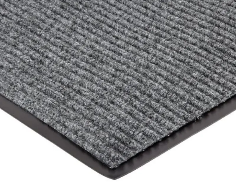 NoTrax 117S0023CH Heritage Rib Indoor Entrance Mat – 2′ × 3′ Absorbent Commercial-Grade Carpeted Rug in Charcoal
