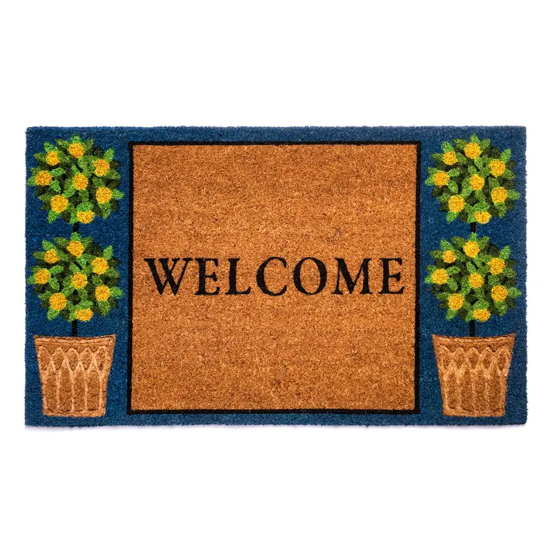 Notrax C12S1830TW Vinyl-Backed Natural Coir Welcome Doormat – 18″ x 30″ Indoor/Outdoor Entry Mat