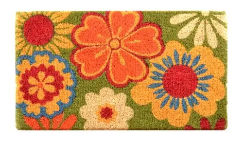 Notrax Handmade Coir Doormat – Summer Floral Design, 18″ x 30″, Indoor/Outdoor Use