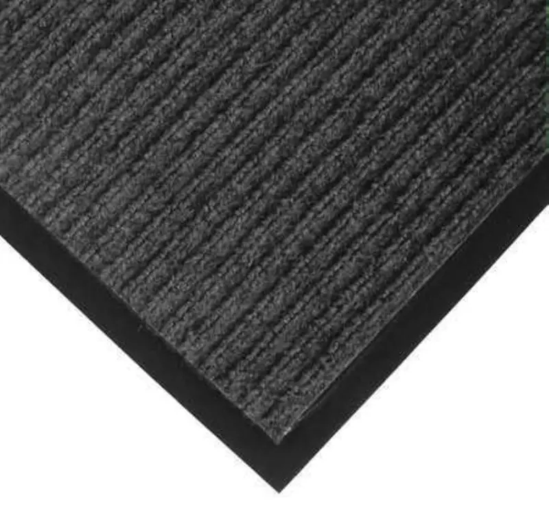 NoTrax Heritage Rib Indoor Entrance Mat – 3′ x 6′, Charcoal Carpeted Lobby Rug for High-Traffic Areas