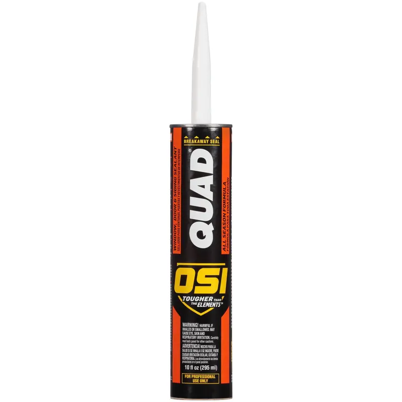 OSI QUAD Gray Sealant for Windows, Doors & Siding – 10 fl oz Cartridge