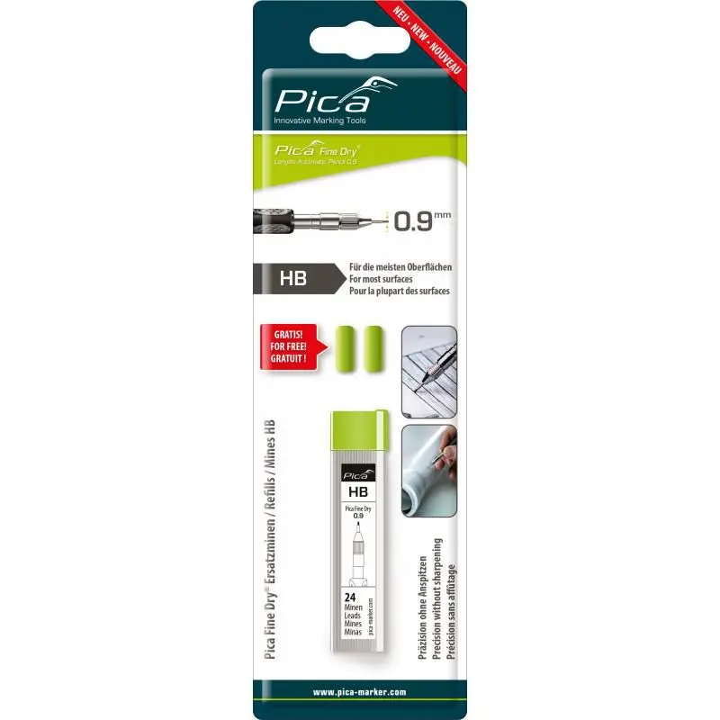 Pica Fine Dry 7030/SB Lead Refills – 2.0mm Fine-Line Graphite, 24-Pack Bonus Bundle