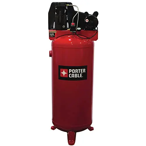 PORTER-CABLE PXCMLC3706056 3.7 HP Oil-Lubricated Vertical Air Compressor – 60-Gallon Tank