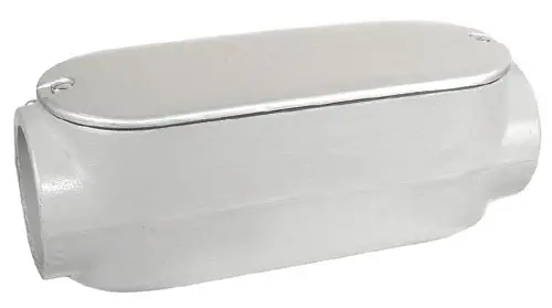 Powder-Coated Die-Cast Aluminum C-Type Conduit Body — 1-1/2″, Pack of 20