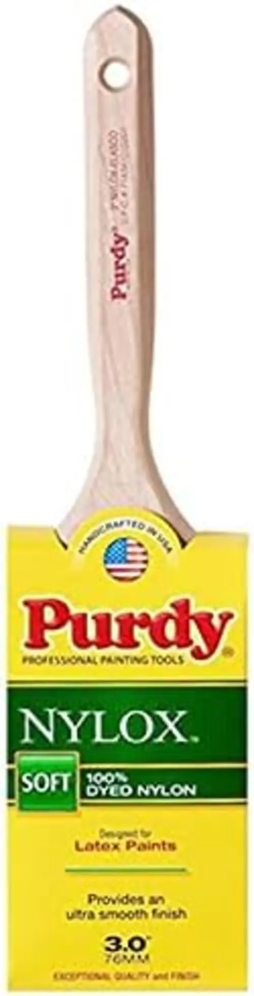 Purdy 144100230 Nylox Elasco 3″ Trim Paint Brush – Synthetic Bristle, Flexible Edge