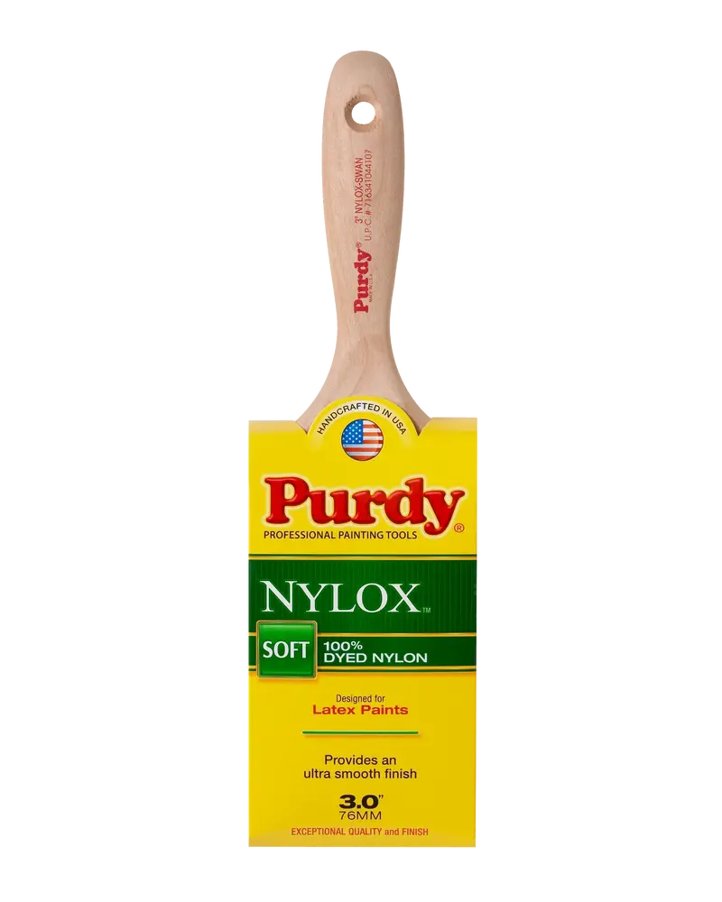 Purdy 144400230 Nylox Swan Paint Brush – 3″ Tynex Nylon, Premium Trim Brush