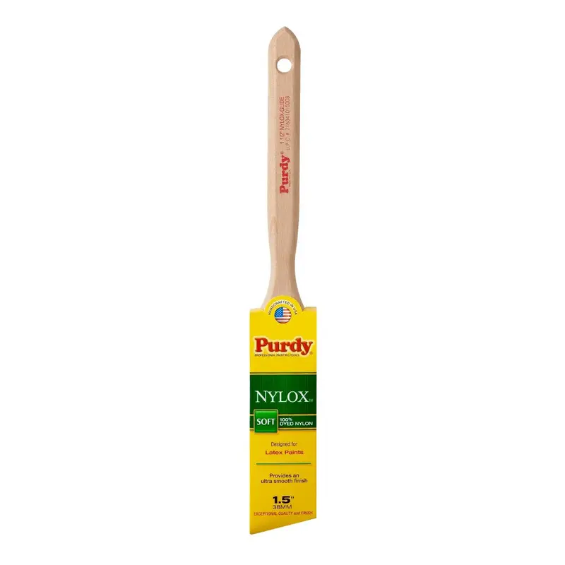 Purdy Nylox Glide 1-1/2″ Angled Sash Brush – Tynex Nylon Bristles for Smooth Application