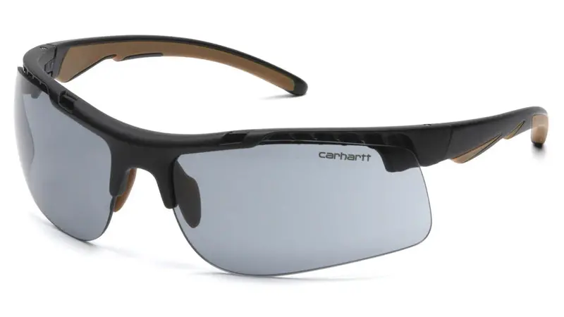 Pyramex Carhartt Gray Anti-Fog Safety Glasses – Scratch-Resistant, Half-Frame Medium Fit