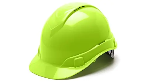 Pyramex Ridgeline Ventilated Cap-Style Hard Hat – Hi-Vis Green