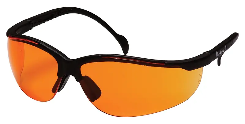 Pyramex SB1840S Venture II Safety Eyewear – Indoor/Outdoor Anti-Fog Mirror Lens (Orange/Black)