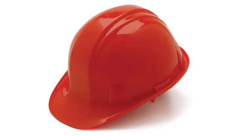 Pyramex SL Series Cap-Style Hard Hat – ANSI-Compliant Red Safety Helmet