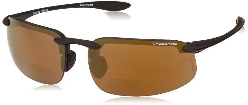 Radians Crossfire Safety Glasses – Bronze Lens, 2.5 Diopter Magnification
