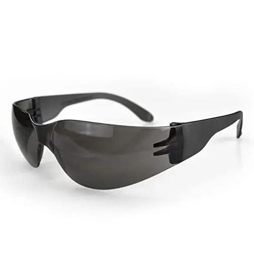 Radians Mirage MR0120ID Smoke Frame & Lens Safety Glasses – Bulk Pack of 12, ANSI-Z87.1 Compliant