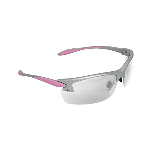 Radians Women’s Silver-Frame Shooting & Safety Glasses with Anti-Fog Lenses