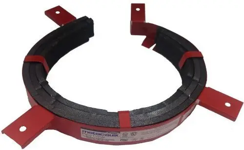 RectorSeal 66351 Metacaulk Pipe Collar – 4-Inch Fire-Rated Red Sealing Ring