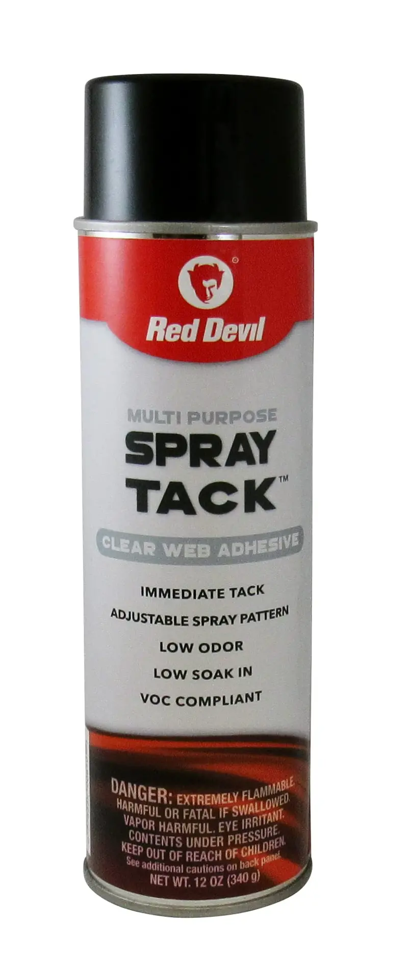Red Devil 0843DI Multi-Surface Spray Adhesive – 12 oz Can, Pack of 12 for General Purpose Bonding