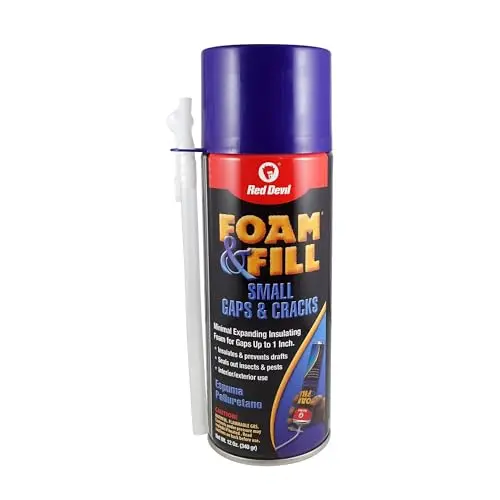 Red Devil Foam & Fill Expanding Polyurethane Sealant – Off-White, 12 oz Can (Single Unit)