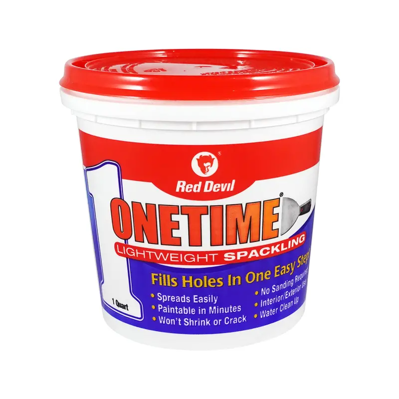 Red Devil One-Time Spackling Compound – 1-Quart Pre-Mixed Repair Tub