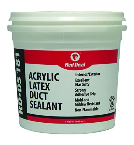 Red Devil RD-DS181 Acrylic Latex Duct Sealant – Flexible, Non-Toxic Formula