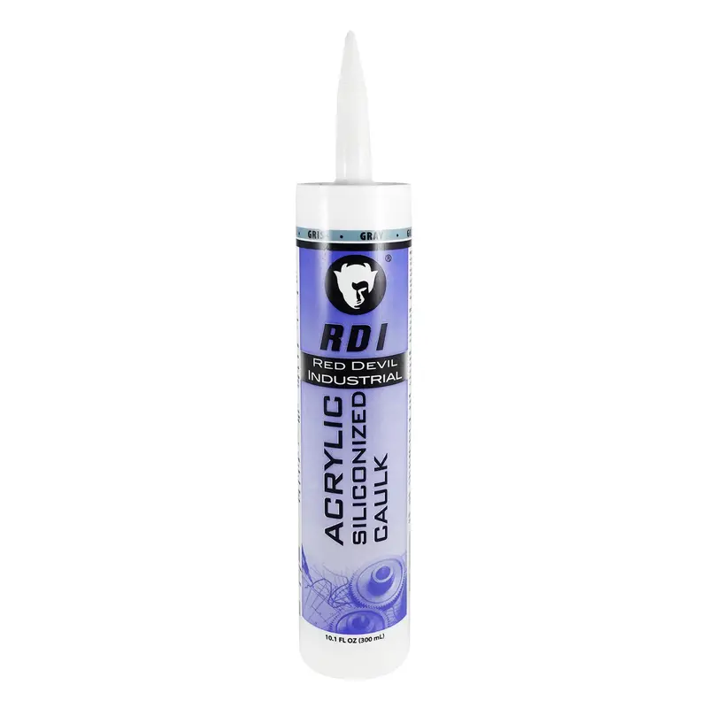 Red Devil RD Pro Siliconized Acrylic Sealant, 10.1 oz Gray – Construction-Grade Adhesive