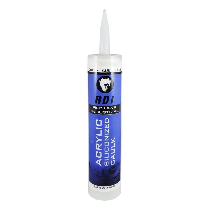 Red Devil RD PRO Siliconized Acrylic Sealant – Clear, 10.1 oz Tube