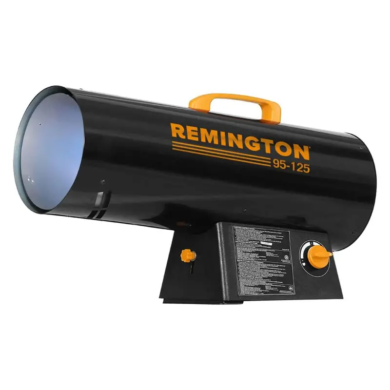 Remington REM-125V-GFA-O 125,000 BTU Forced-Air LP Propane Heater – Industrial-Grade Unit for Warehouses & Job Sites