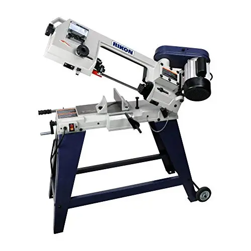 RIKON 4 x 6 Inch Horizontal/Vertical Metal Cutting Bandsaw – 3/4 HP Motor, Triple Blade Speeds (80/120/180 FPM), Built-in Vise