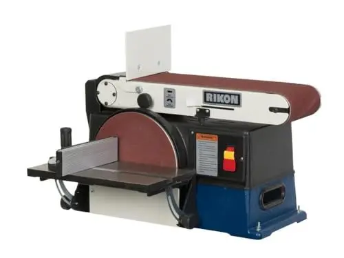 RIKON 50-120 Belt/Disc Sander – 6″ x 48″ Belt, 10″ Disc, Variable Speed Benchtop Model
