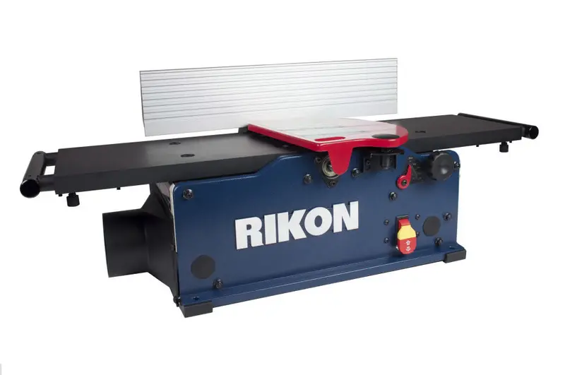 RIKON 8-Inch Benchtop Jointer Featuring Helical Carbide Cutter Head & Scratch-Resistant Aluminum Table