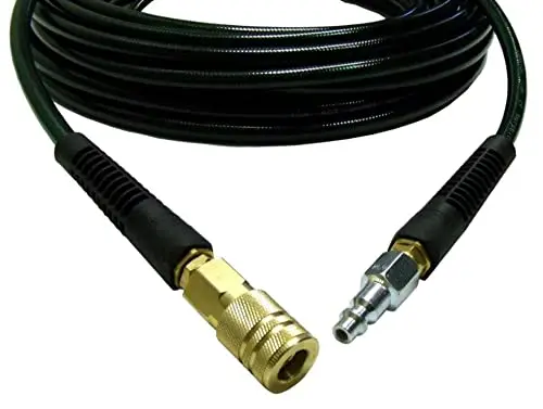 Rolair 100-Foot Poly Air Hose – 1/4-Inch ID with Coupler and Plug, Flexible and Durable for Compressed Air Systems