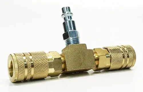 Rolair 2-Way Air Manifold Tee Fitting for Efficient Pneumatic System Distribution