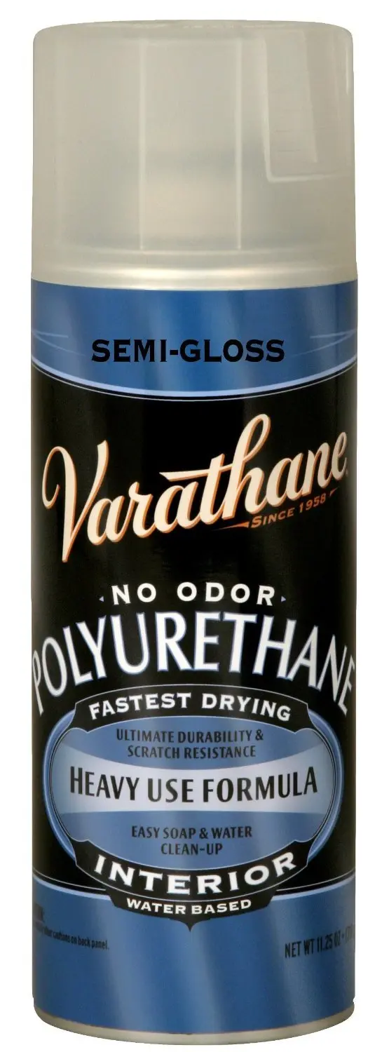 Rust-Oleum Varathane Water-Based Semi-Gloss Polyurethane Spray – 11.25 oz Protective Clear Coat (Single Can)