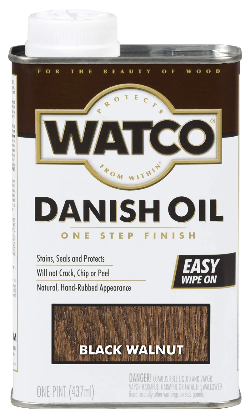 Rust-Oleum Watco 65351 Danish Oil Wood Finish – Pint, Rich Black Walnut Hue