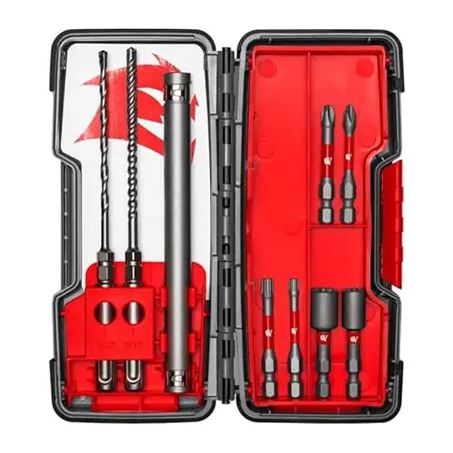SDS-Plus Anchor Driving Tool Kit – 9-Piece Heavy-Duty Installation Set for Concrete Fasteners