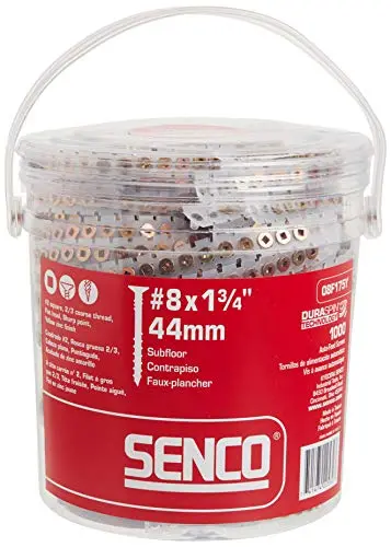 SENCO Duraspin #8 × 1-3/4″ Collated Flooring Screws – 1,000 per Box