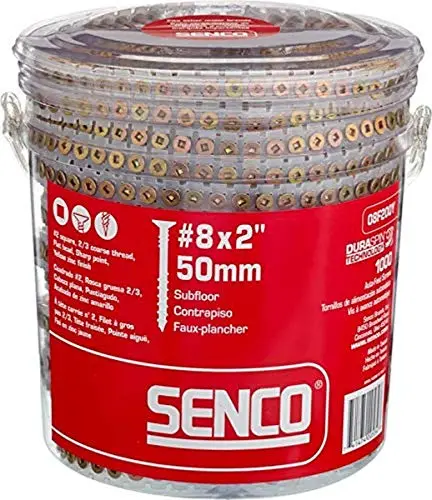 SENCO Duraspin #8 × 2-Inch Subfloor Screws – Collated, 1,000 per Box